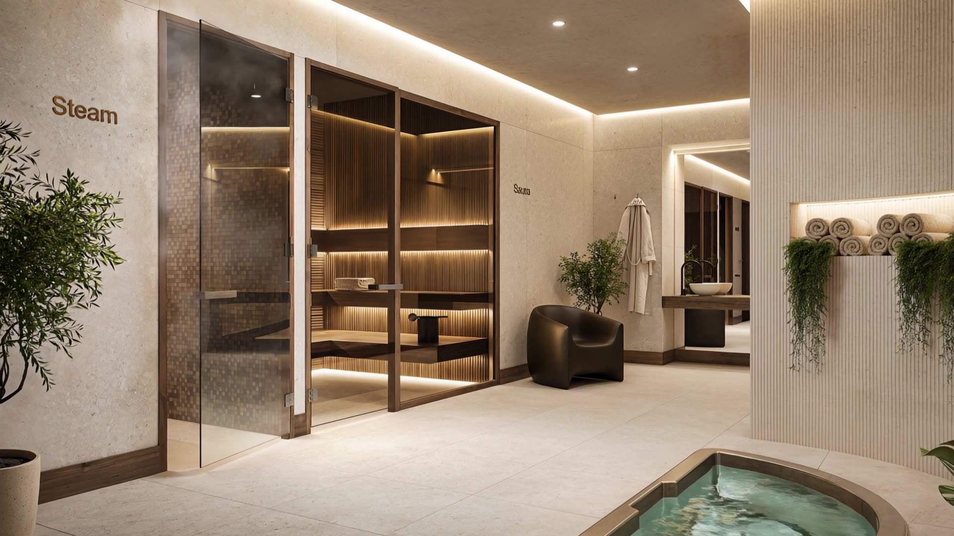 Steam and sauna
